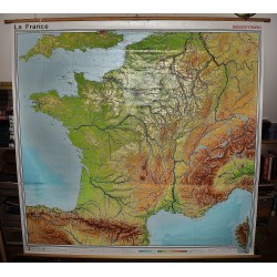 La France (Large pull down color map)